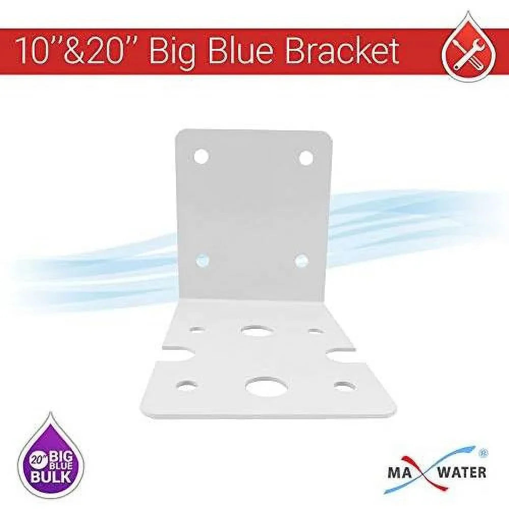 2 Pack 10" BB Clear Whole House System Filter Housing 1" NPT Brass Ports W/Pressure Release, 2 Pressure Gauges, Wrench 2 Brackets
