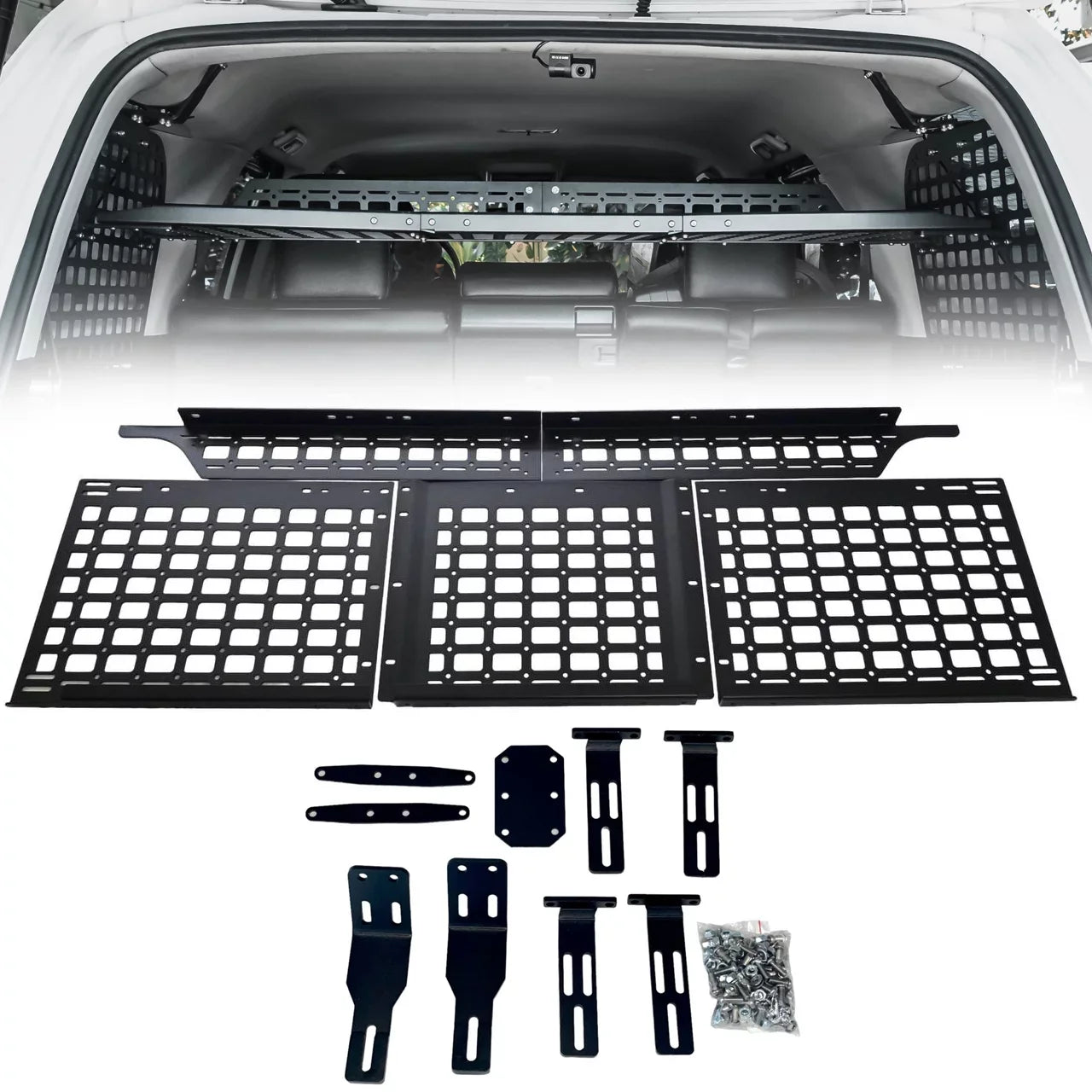 BAKOD Molle Storage Window Shelf Set Panel for 2010-2023 Toyota 4Runner Ebony MSW100 MSPS100