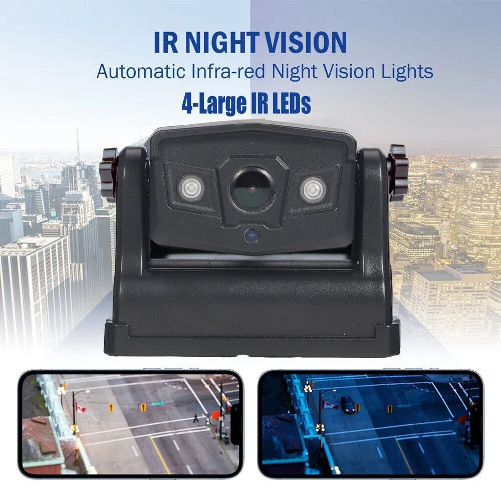 JLLOM Reliable Backup Camera, Magnetic WiFi Wireless, 9600mAh Battery, Front/Rear View