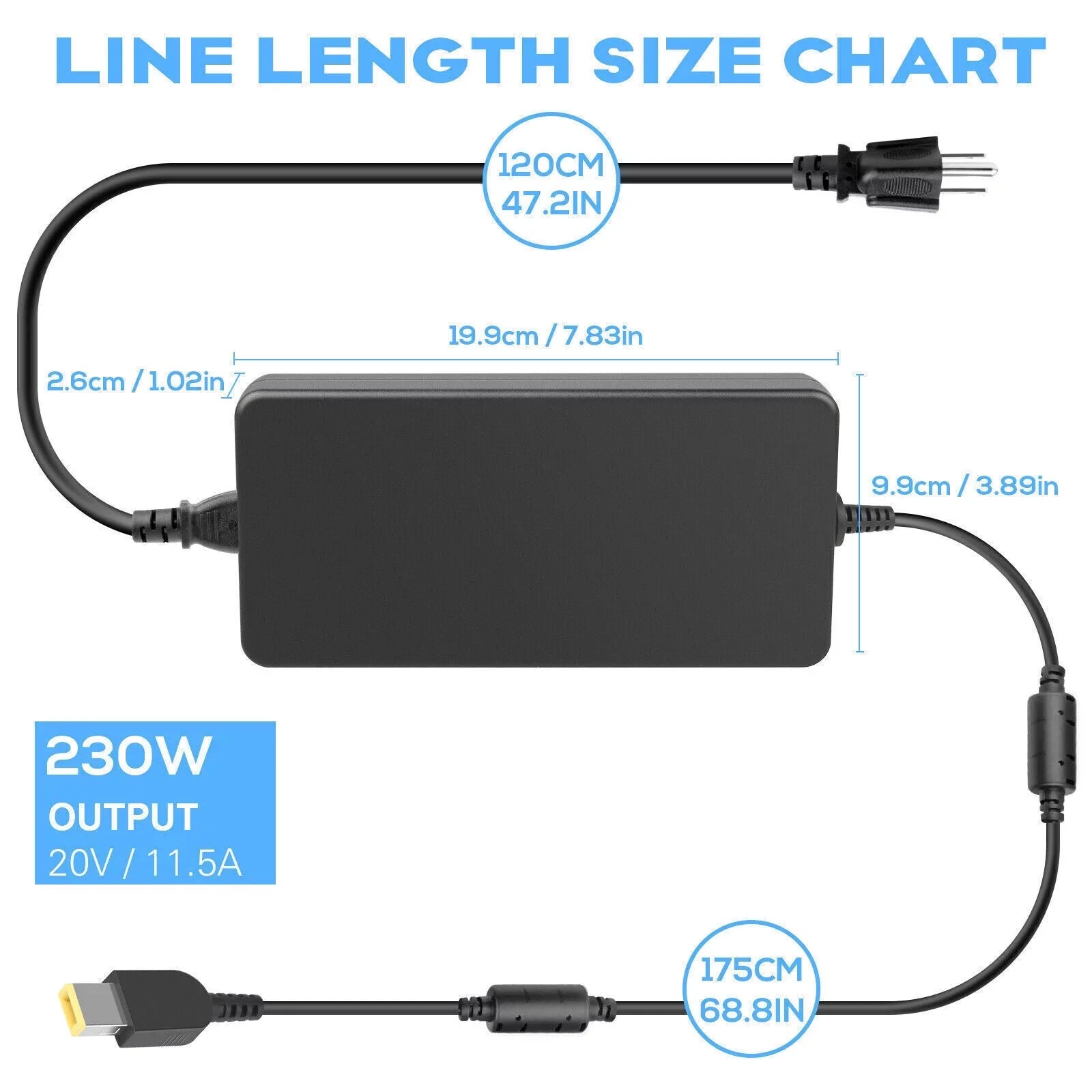 230W AC Adapter Charger for Lenovo Legion 5 7 5P C7 S7 Y540 Y545 ADL230NDC3A