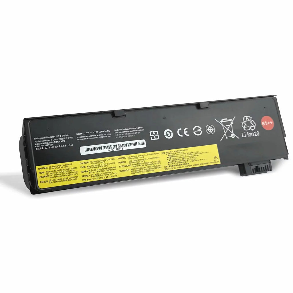 EBK 61++ People Laptop Battery Compatible with Lenovo ThinkPad A475 A485 TP25 P51S P52S T470 T480 T570 T580 Series 01AV492 01AV427 01AV428 (10.8V 72Wh)