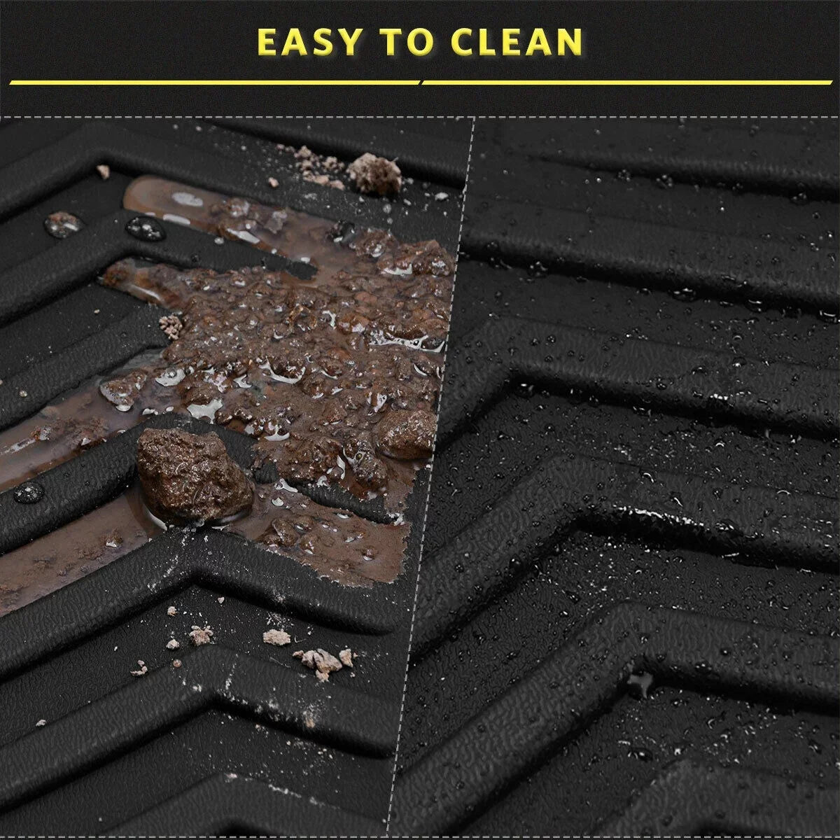 Ledkingdomus Floor Mats for 2020-2023 Tesla Model Y Rear Trunk Mat All Weather Dark