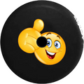 2018 2019 Wrangler JL Backup Camera Smiling Thumbs Up Emoji Text Spare Tire Cover for Jeep RV 32 Inch