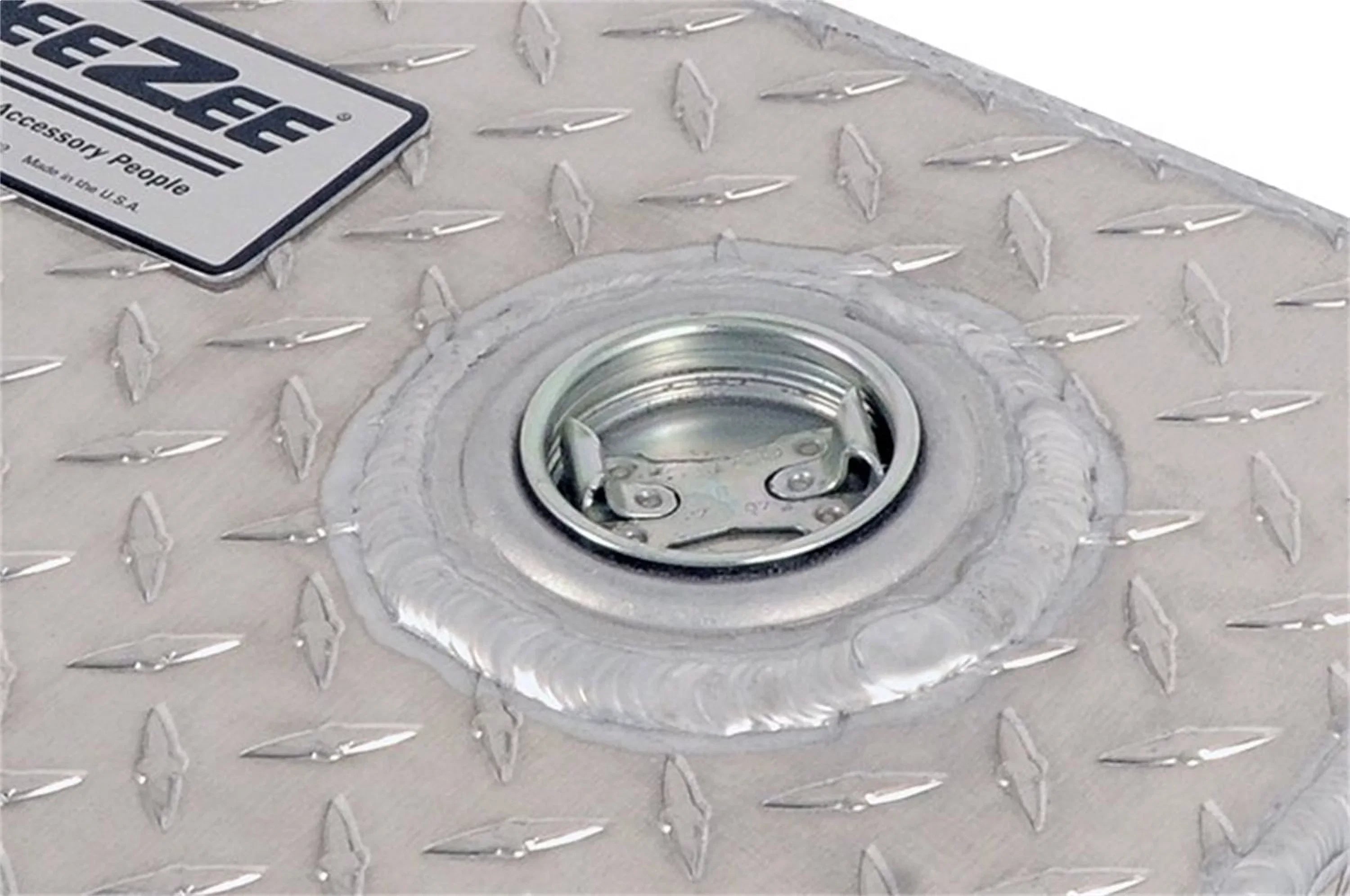 Dee Zee DZ92556N Liquid Transfer Tank; Volume 40 Gallons; L 56 in. x W 9.625 in. x H 19 in.; Narrow Rectangle Shape; Brite-Tread Aluminum; Fits select: 2015-2016,2018-2022 FORD F150