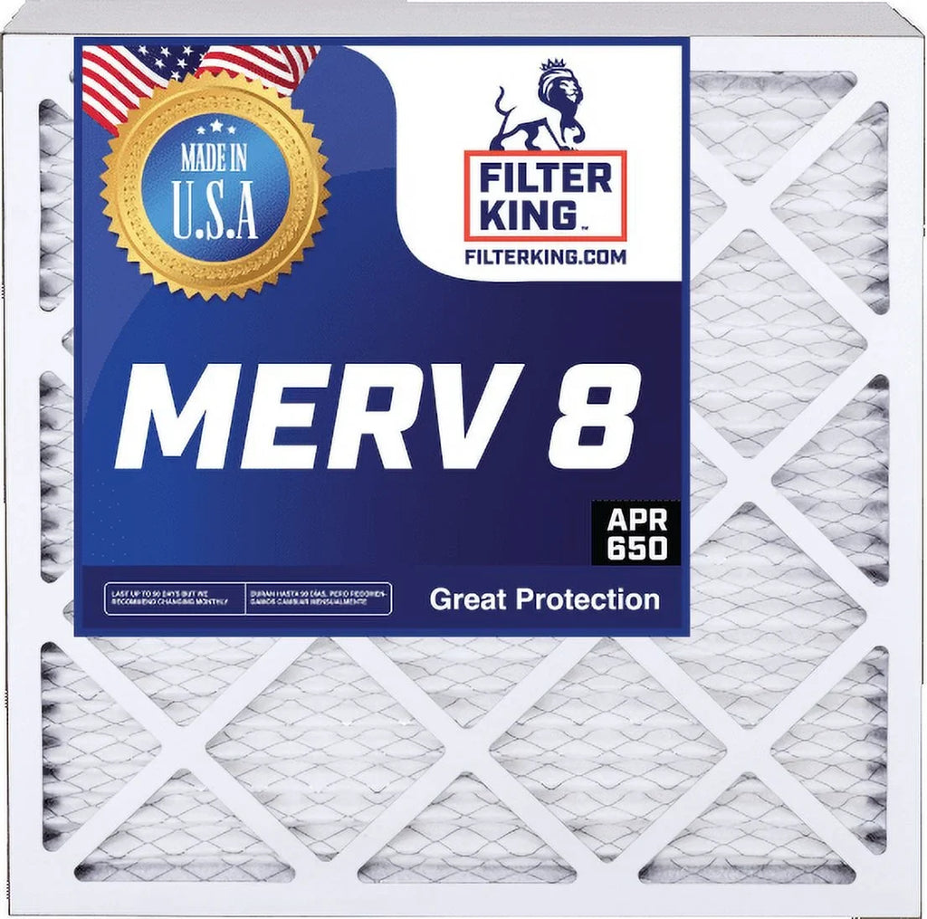 Filter King 16x24x4 Air Filter | 5-PACK | MERV 8 HVAC Pleated A/C Furnace Filters | MADE IN USA | Actual Size: 15.5 x 23.5 x 3.75"