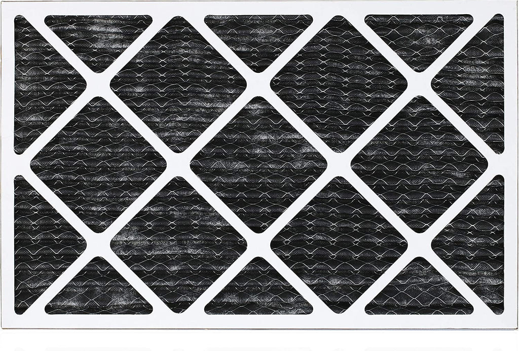 Filterbuy 12x20x1 MERV 8 Odor Eliminator Pleated HVAC AC Furnace Air Filters with Activated Carbon (5-Pack)