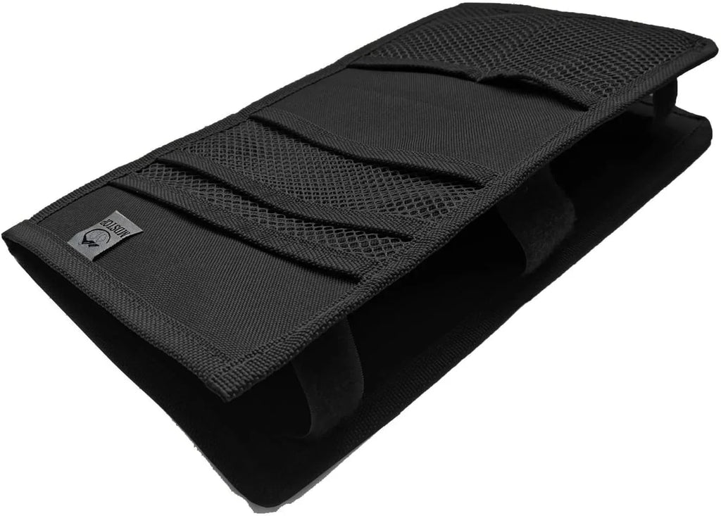 MDSTOP Molle Visor Panel Organizer Tactical Webbing Compatible Vehicle Sun Visor Cover Car Sunshade Storage Holder Pouch Fits for Cars, Trucks, Suvs, Pickups Dark 7"x12")