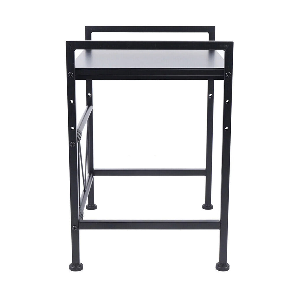 14.5~22.8 inch Microwave Oven Rack, Single Tier Countertop Microwave Oven Rack, Metal Shelf Kitchen Gentlemen Storage Cabinet Stand, Expandable Retractable Microwave Oven Rack