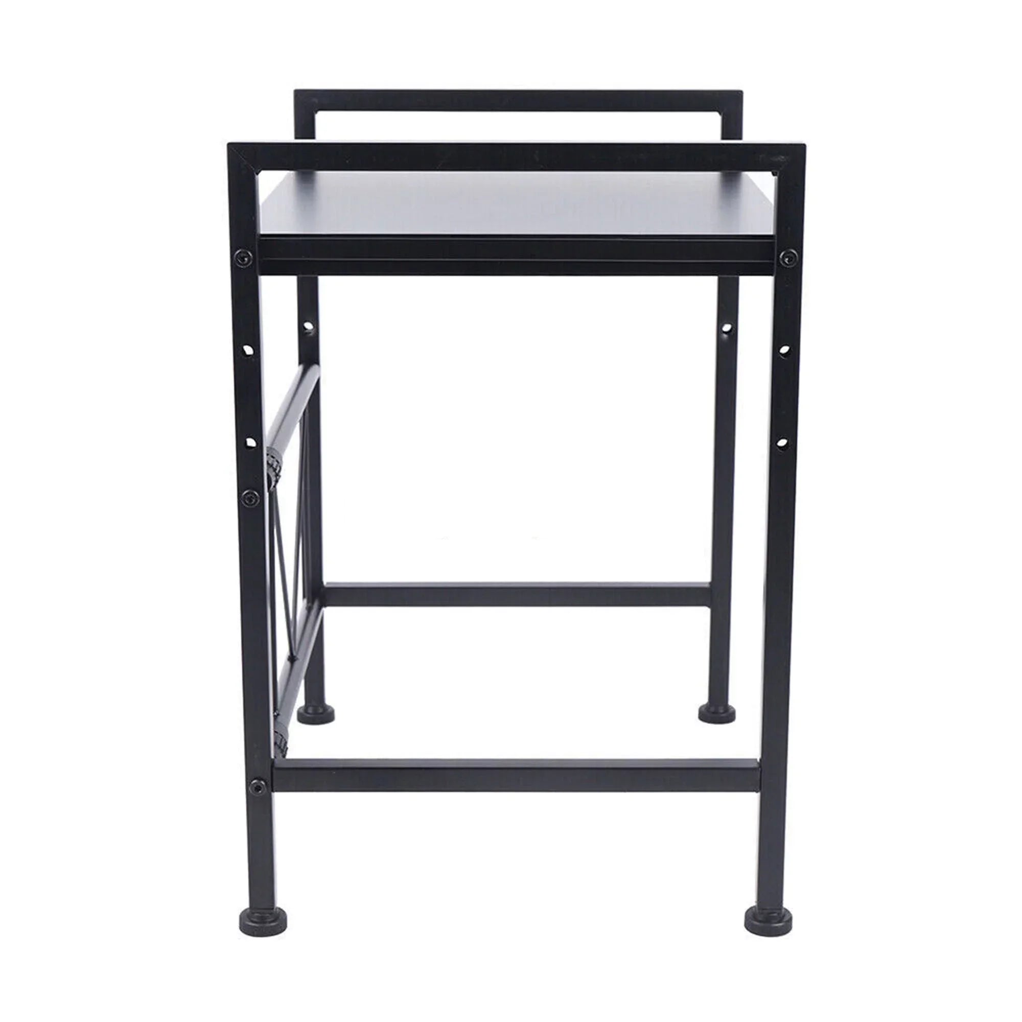 14.5~22.8 inch Microwave Oven Rack, Single Tier Countertop Microwave Oven Rack, Metal Shelf Kitchen Gentlemen Storage Cabinet Stand, Expandable Retractable Microwave Oven Rack