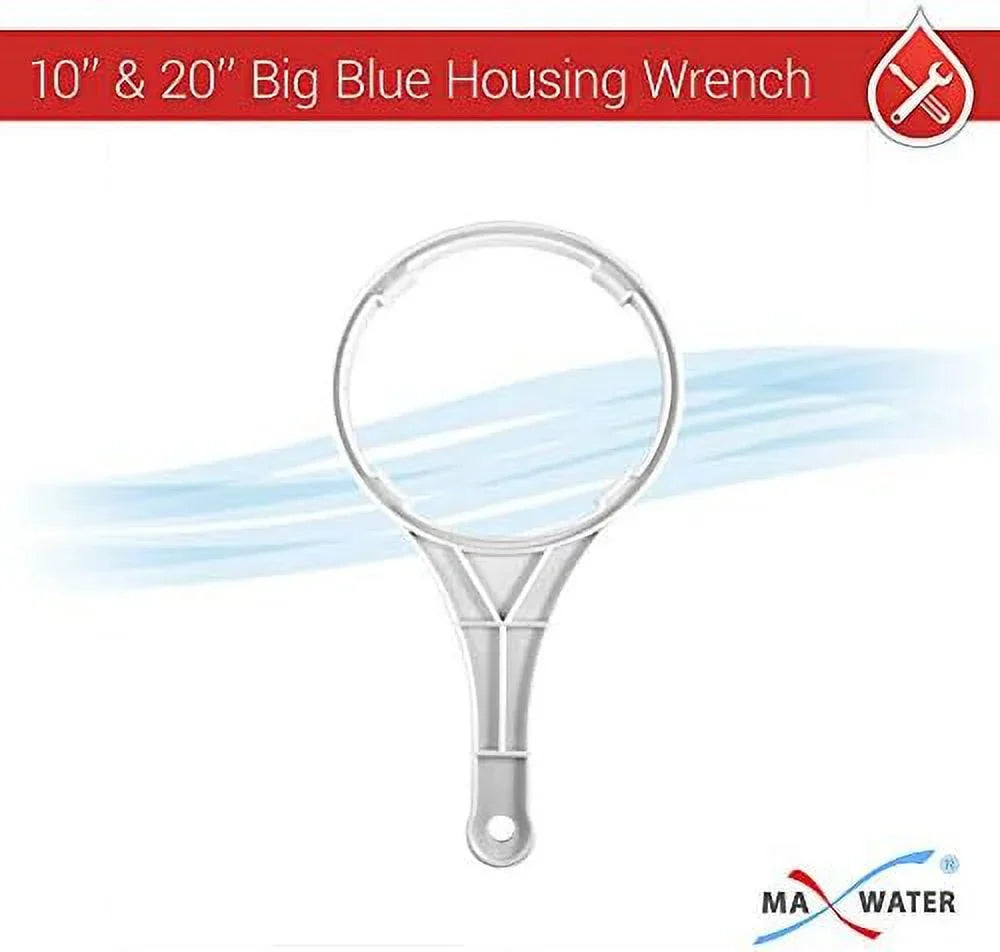 2 Pack 10" BB Clear Whole House System Filter Housing 1" NPT Brass Ports W/Pressure Release, 2 Pressure Gauges, Wrench 2 Brackets
