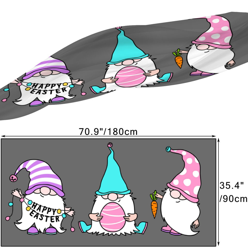 FREEAMG Easter Gnomes Silk Long Scarf for Individuals Large Oblong Sunscreen Shawls Wraps Neck Headscarf Hair Wraps Gift Packed
