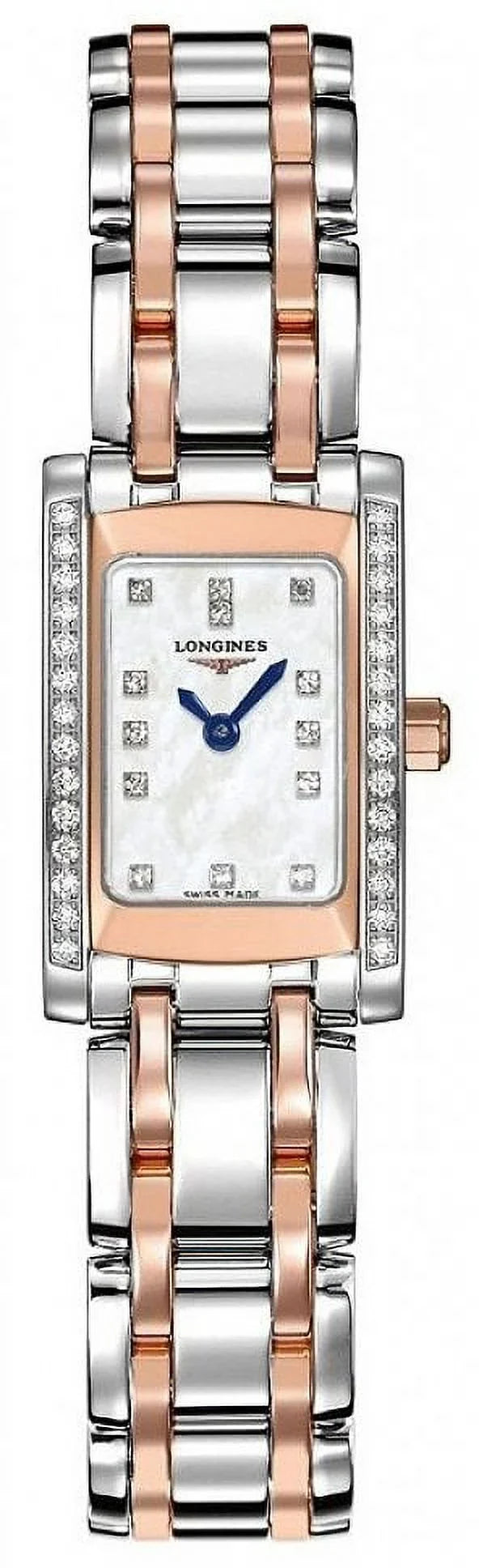 Longines DolceVita Rose Gold Steel Diamond Gentlemen Watch L5.158.5.89.7