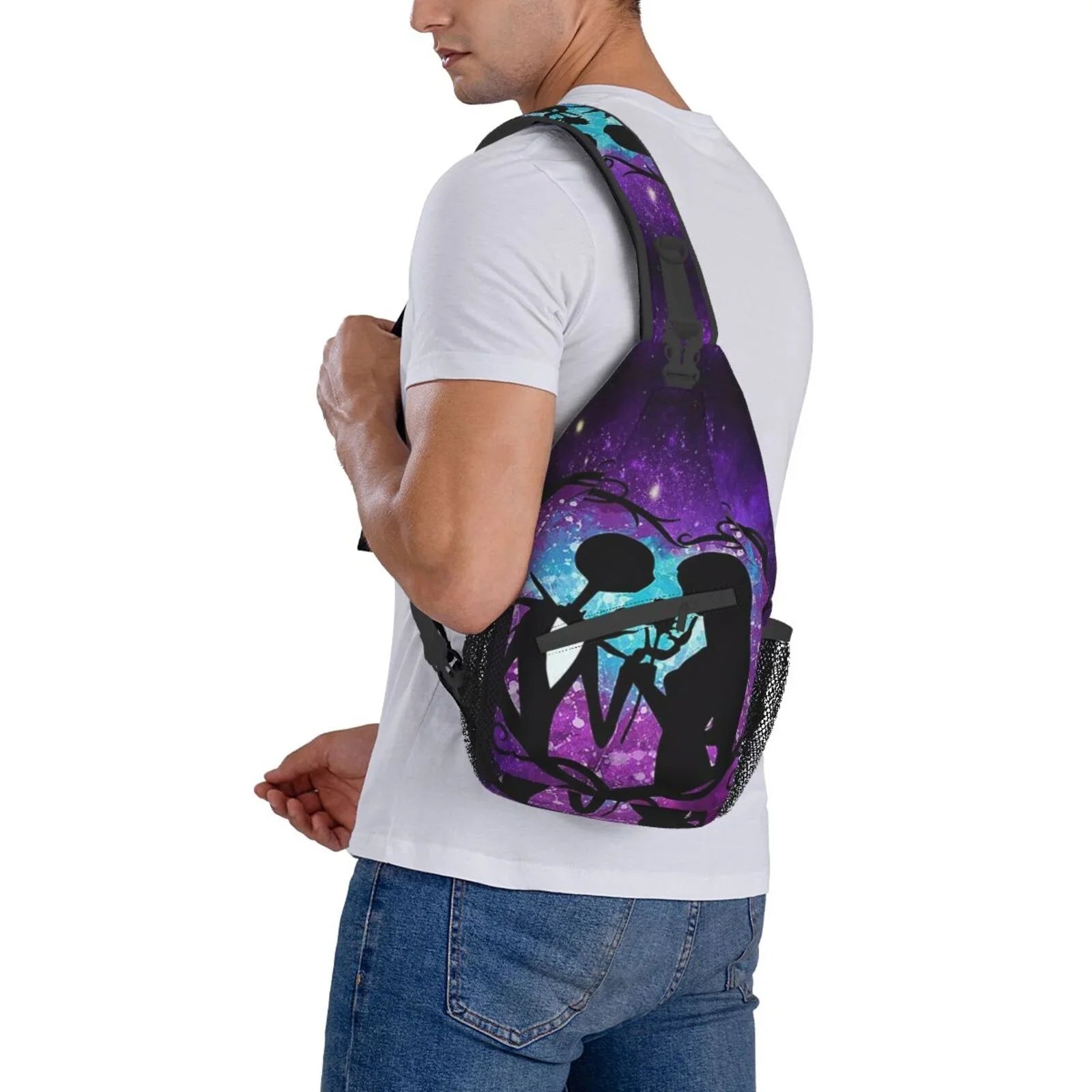 The Nightmare Before Christmas Chest Bags Crossbody Sling Backpack Unisex Travel Hiking Daypack Shoulder Bag Gifts For People People