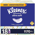 Kleenex Expressions Ultra Soft Facial Tissues, 18 Cube Boxes, 65 Tissues per Box (1,170 Total Tissues)