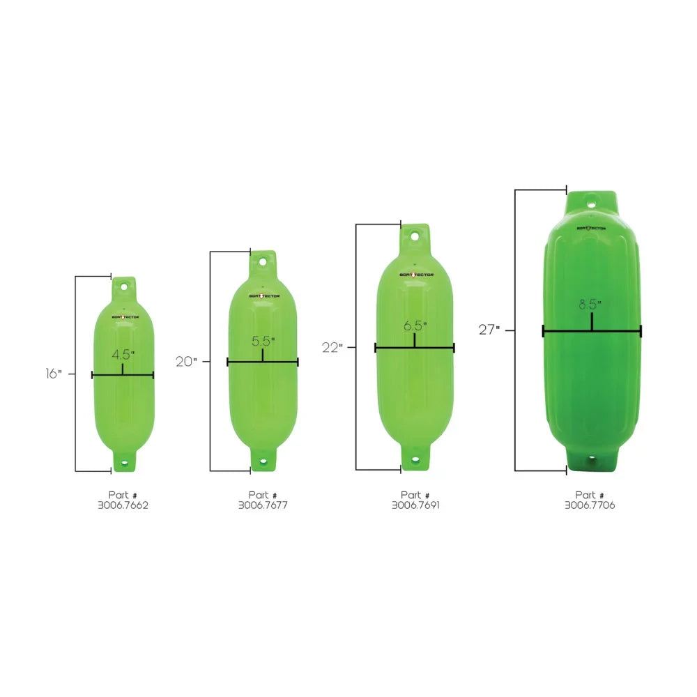 Extreme Max 3006.7706 BoatTector Inflatable Edge - 8.5" x 27", Neon Green
