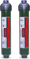 2 Pack Individuals Inline Deionization (DI) Canisters for Universal RO/DI Systems - 1/4" Inlets | Engineered for Zero TDS Ultrapure Water | Easy Filter Change