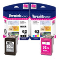 VersaInk-nano HP 62MS Dark 62CS Color Cartridges - 4X Life