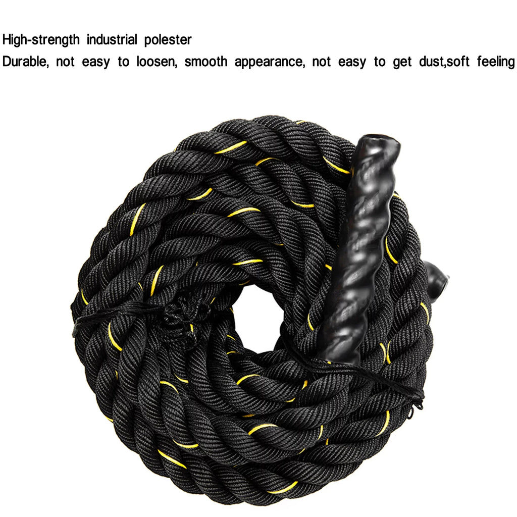 NK 49.2ft Length, Heavy Jump Rope Skipping Rope Workout Battle Ropes Total Body Workouts Power Improve Strength Building Muscle for Gentlemen