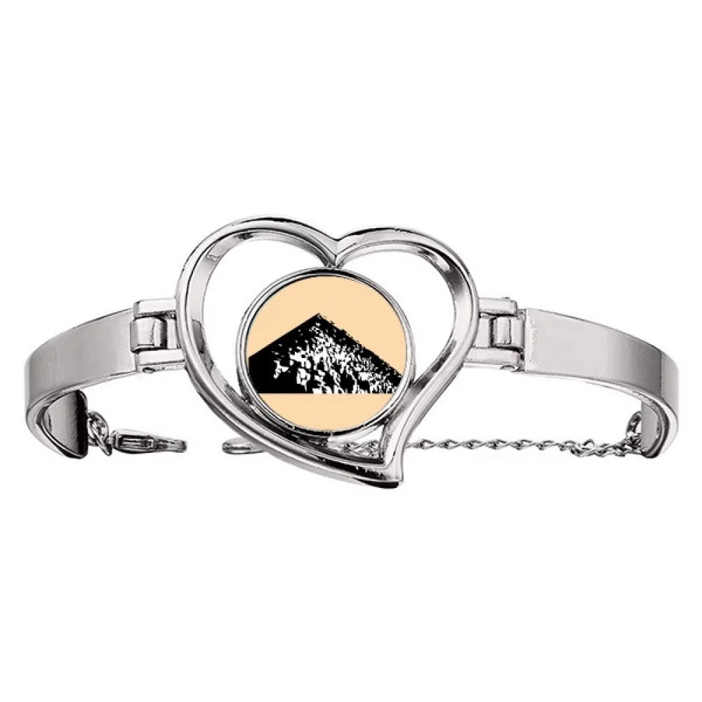 Pyrad Chartlet Art Deco Fashion Bracelet Heart Jewelry Wire Bangle