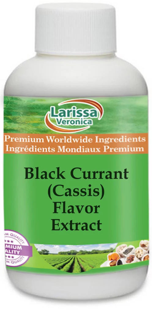 Larissa Veronica Dark Currant (Cassis) Flavor Extract, Dark Currant (Cassis), 8 oz, 3-Pack, Zin: 527415)