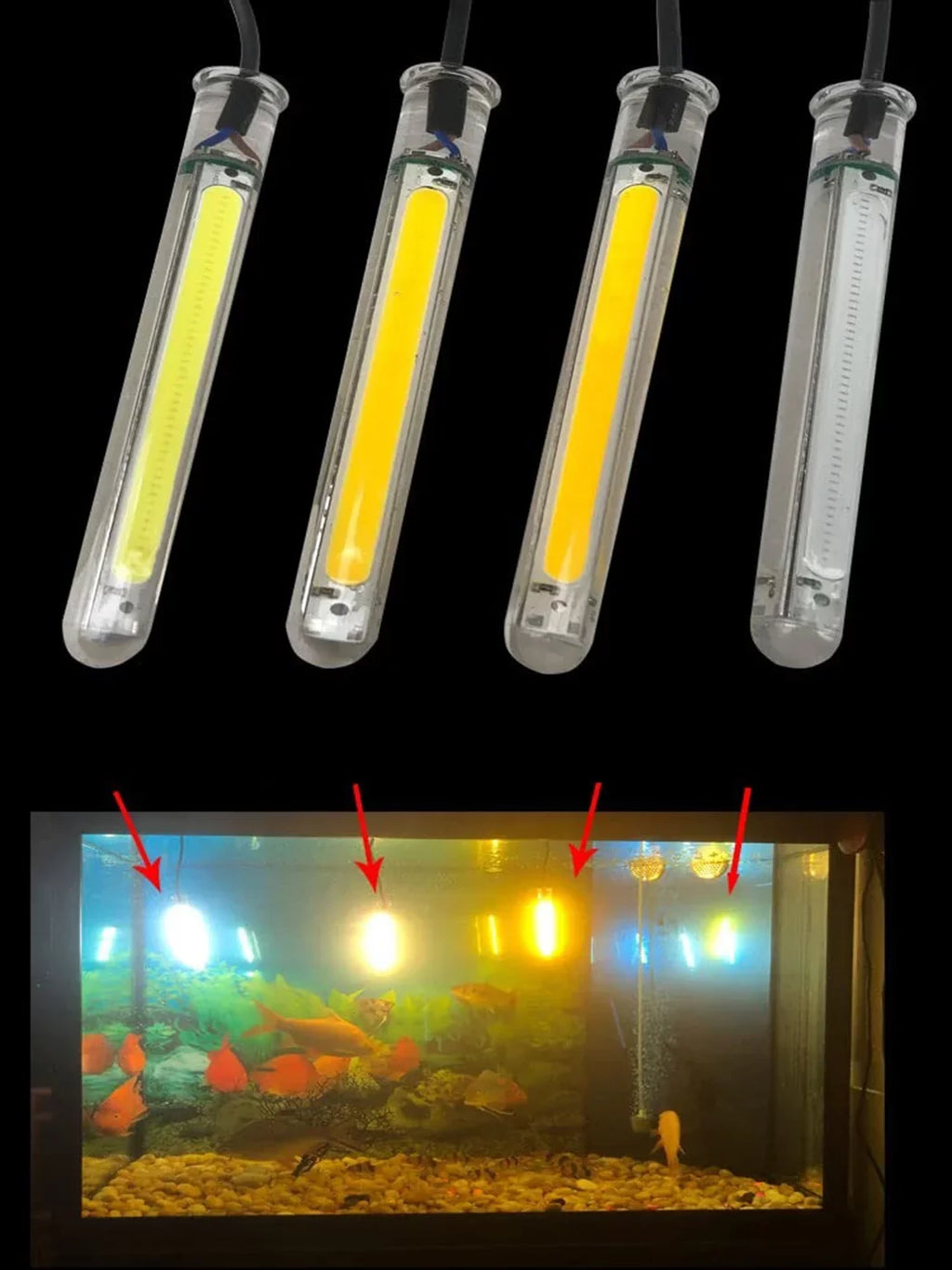 FSLiving USB LED Charging 5V Underwater Fishing Light Fish Attracting Light,Night Fishing Light Portable Dimmable Submersible Fishing Light 20W Finder for Camping 16.4ft - Green