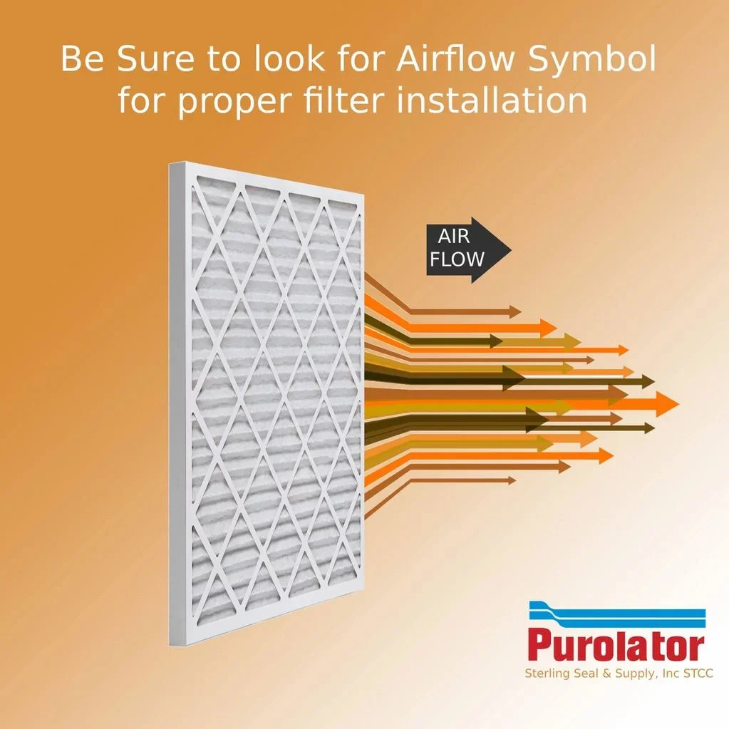 14x25x2 Key Pleat Purolator Air Filter - MERV 8 (6 Pack)