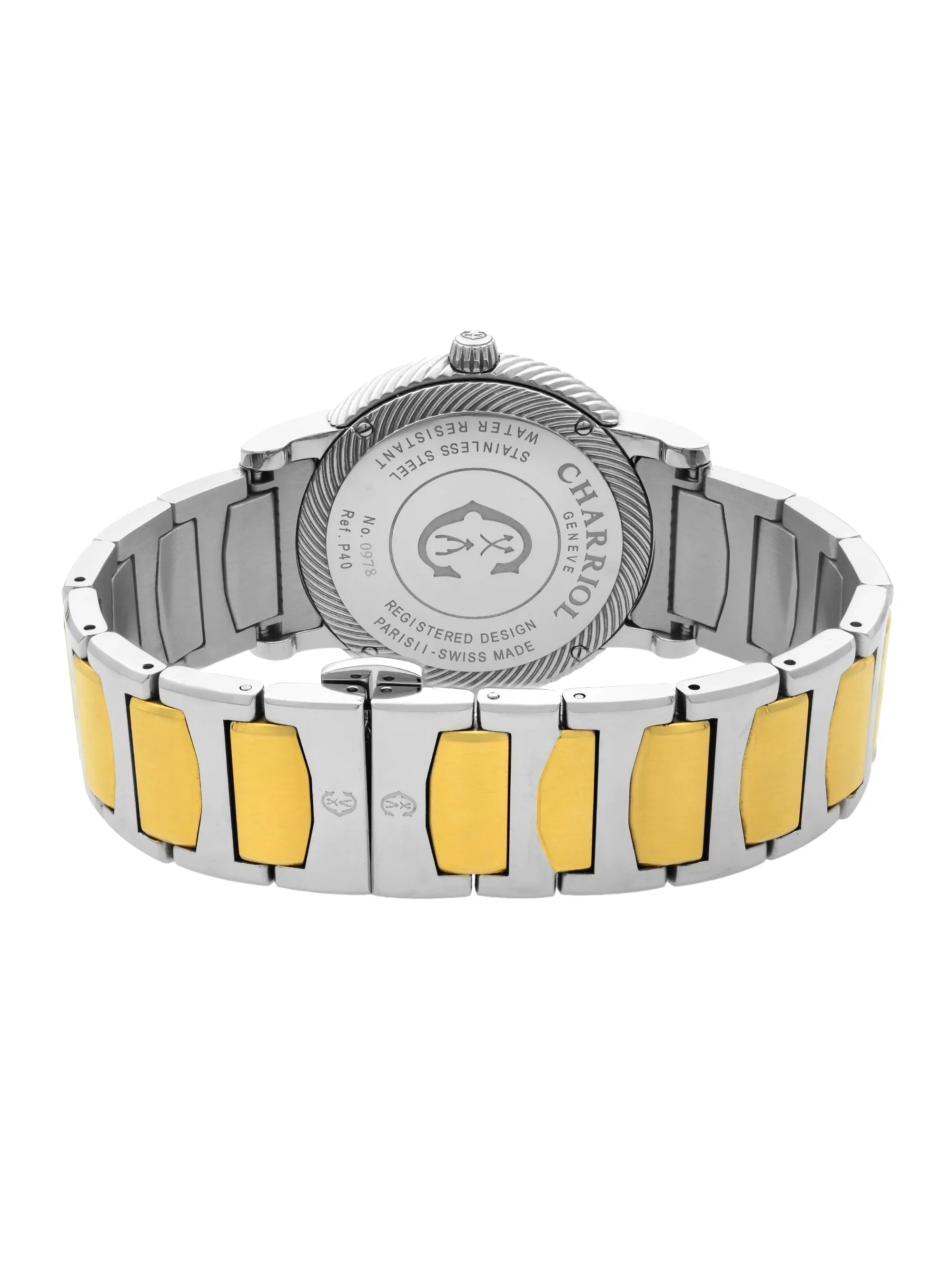 Charriol Parisii Two Tone Steel Silver Face Gemstone Unisex Watch P40SY2.931.001 Pre-Owned