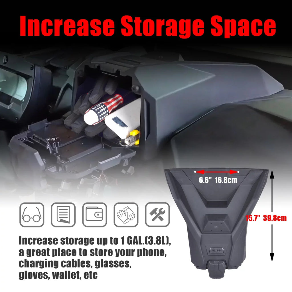 GFYSHIP UTV Electronic Device Tablet Phone Holder For 2019-2022 Can AM Maverick Sport Trail Commander 2021-2022 Storage Box Organizer