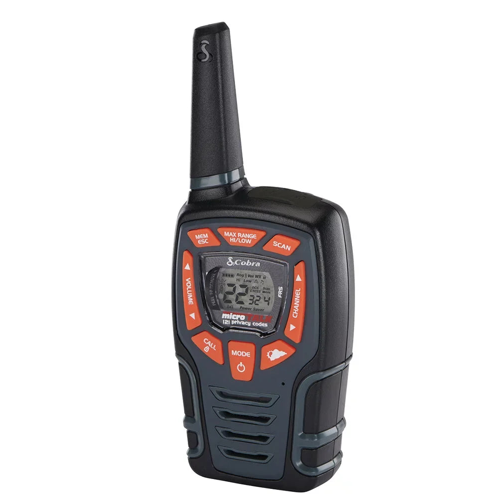 Cobra ACXT545 Weather-Resistant Walkie Talkies for Adults - Rechargeable, 22 Channels, Long Range 28-Mile Two-Way Radio Set (2-Pack)