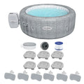Bestway SaluSpa Honolulu AirJet Hot Tub w/6 Pool/Spa Seat & 6 Pillows