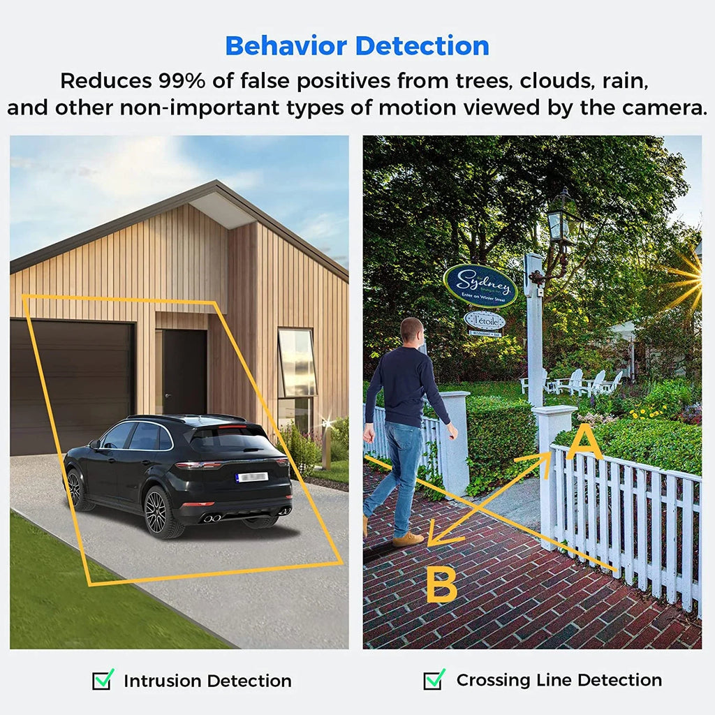 Hiseeu [2 Way Audio] 5MP IP PoE Security Camera, Security Camera Outdoor&Indoor, IP67 Waterproof, Night Vision, Human/Vehicle Detect Compatible PoE Security Camera System for 24/7 Record