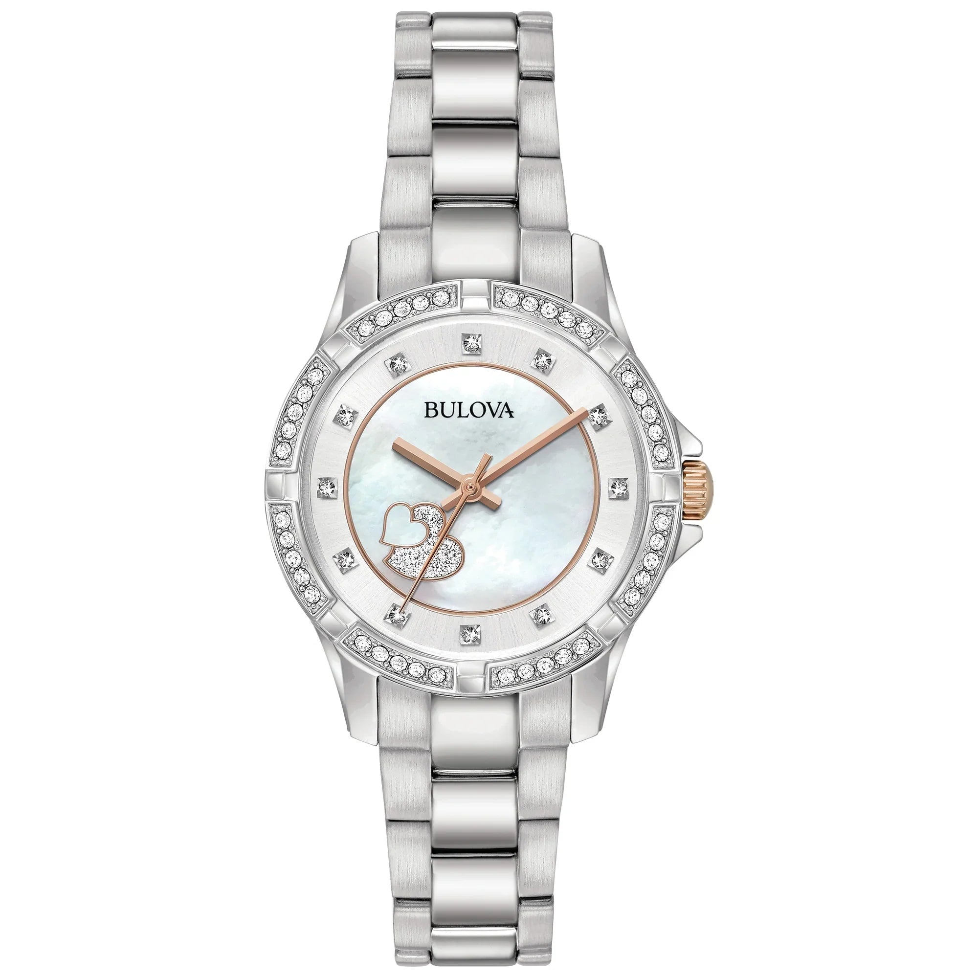 Bulova People Crystal Collection Mother Of Pearl Interface Watch - 98L232