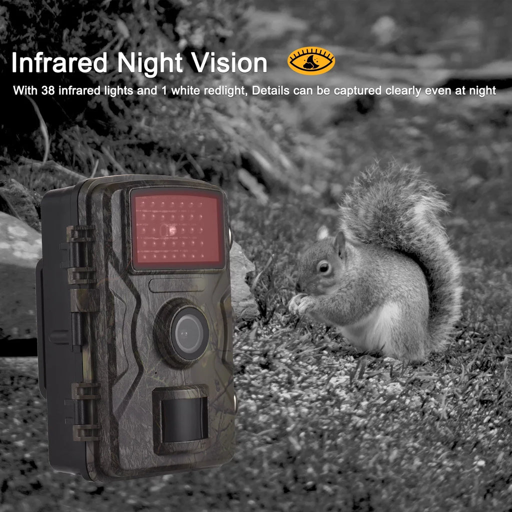 Andoer 1080P Trail 16MP Wildlife Tracking with 2.0 Inch TFT Color Screen 0.8s Trigger Time Supports Infrared Night Vision Motion Activated IP66 Waterproof
