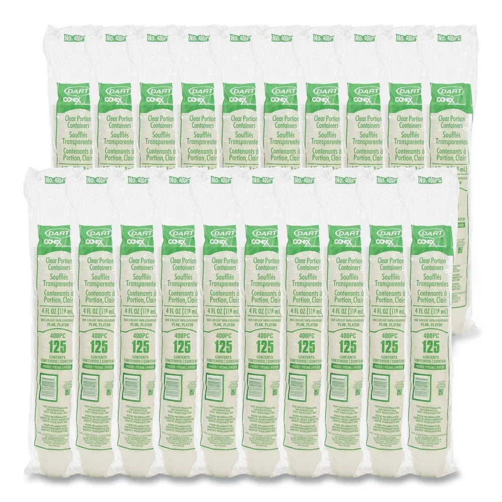 Dart 400PC Conex People 4 oz. Polypropylene Portion Containers - Clear (2500/Carton)]