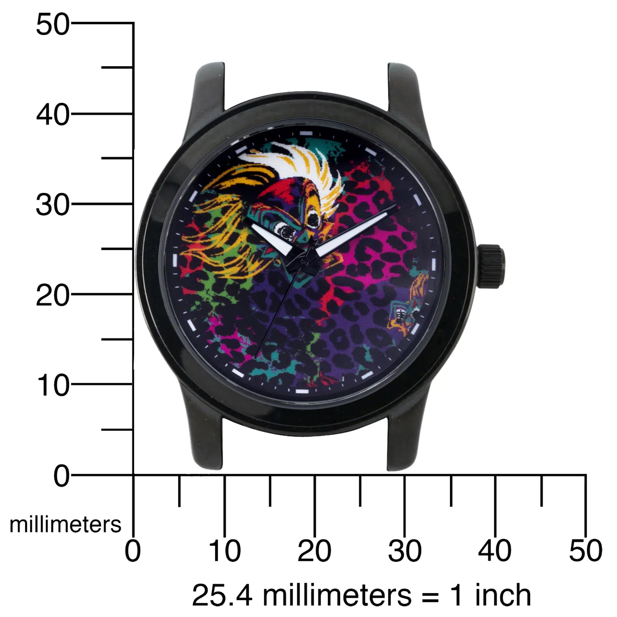 Disney Villains Cruella De Vil Individuals Dark Alloy Watch, 1-Pack