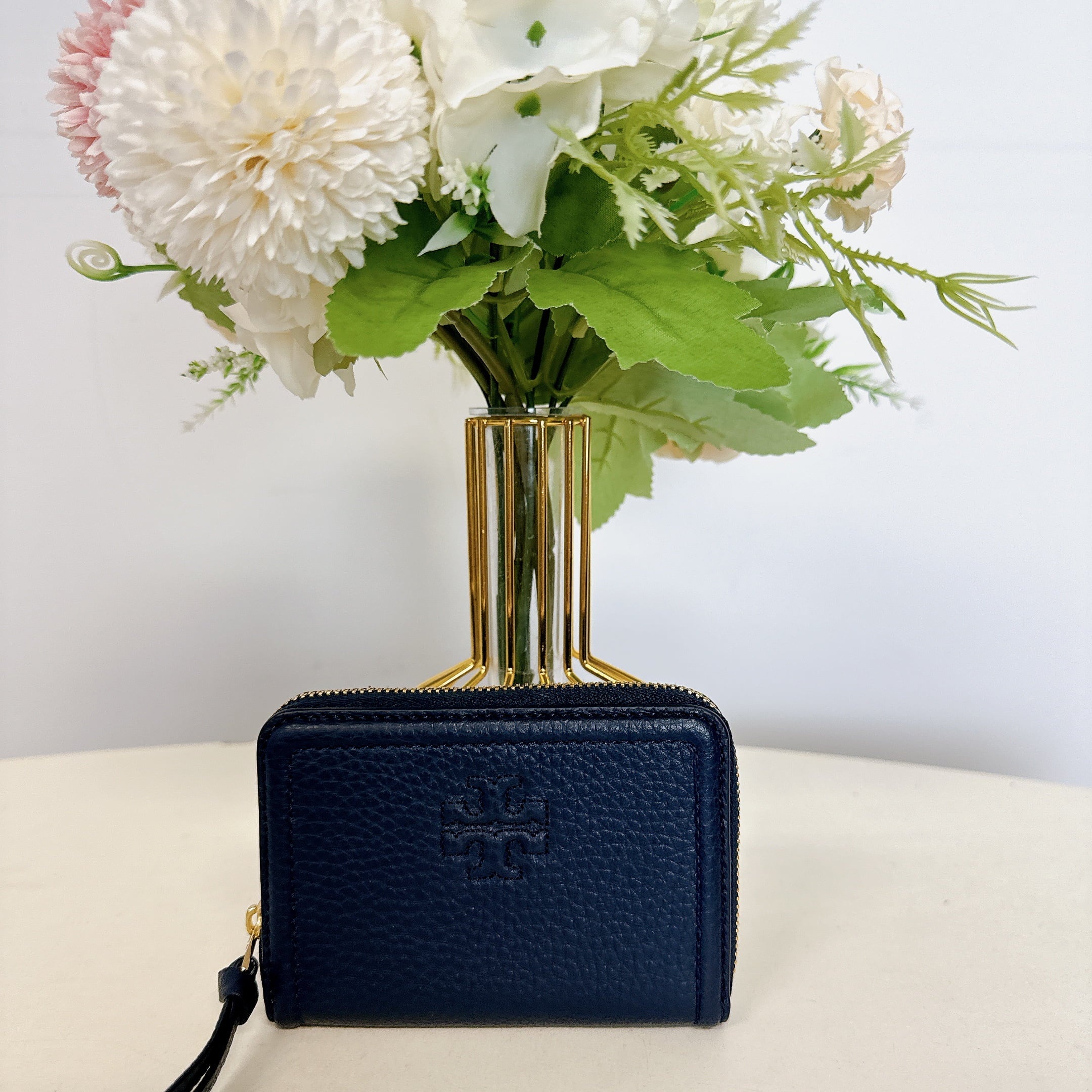 Tory Burch 55378 Thea Zip Coin Case IN ROYAL NAVY