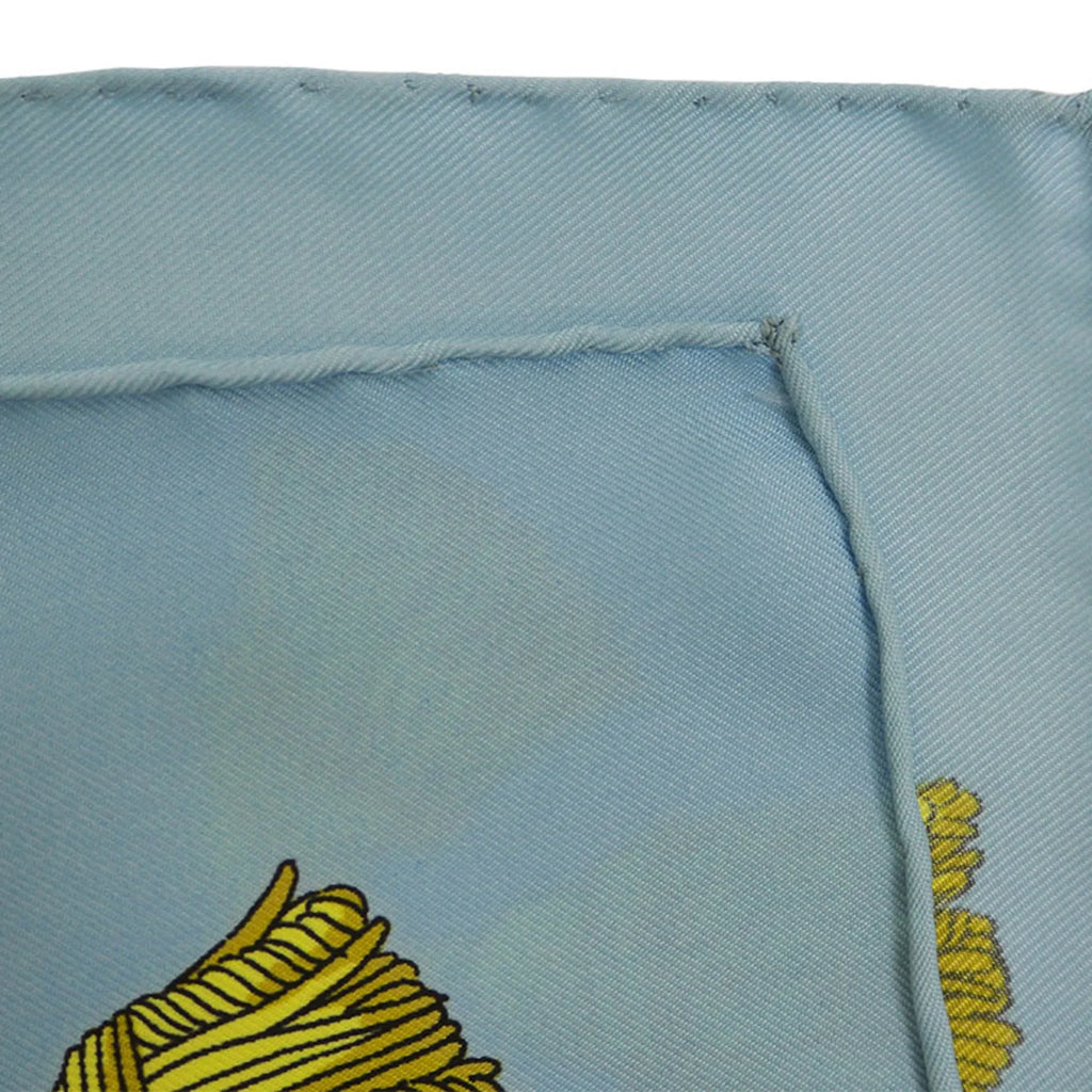 Pre-Owned Hermes Silk Scarf Light Blue (Like New)