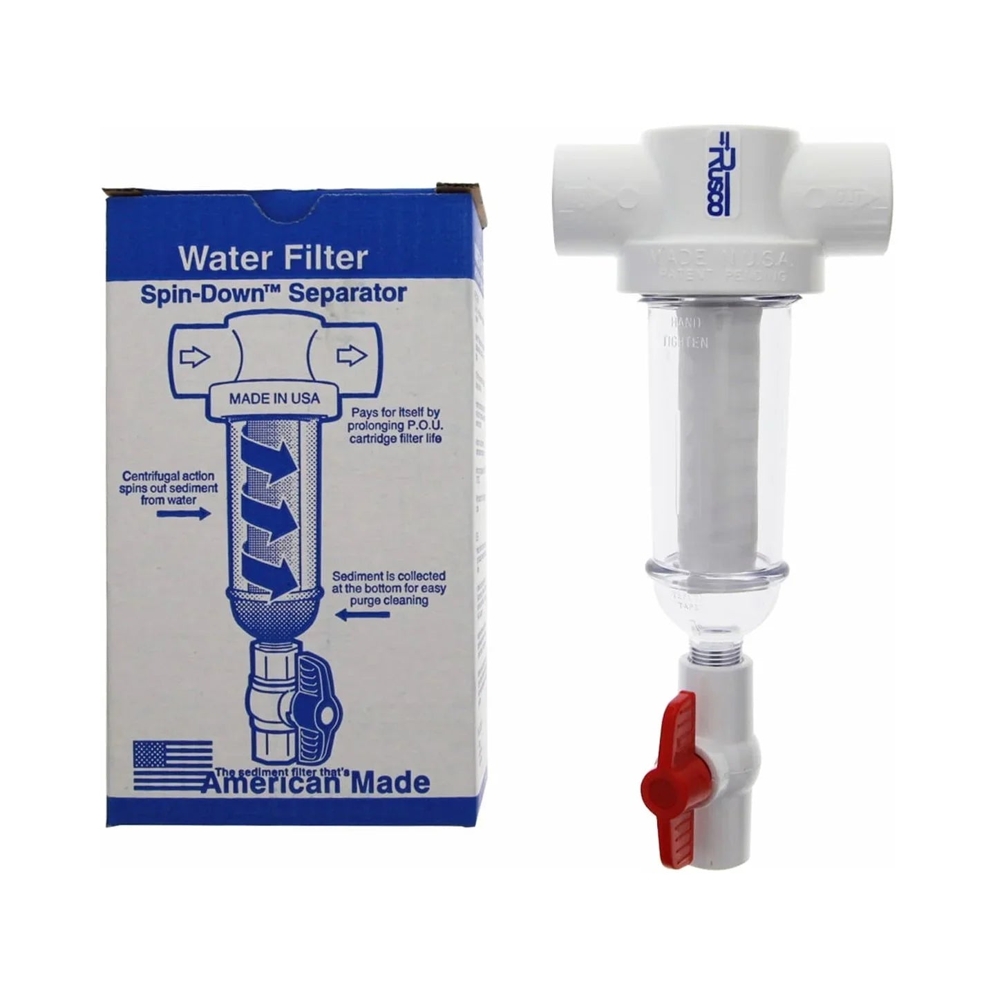 Rusco 1-1000-F 1- inch Spin-Down Water Filter System