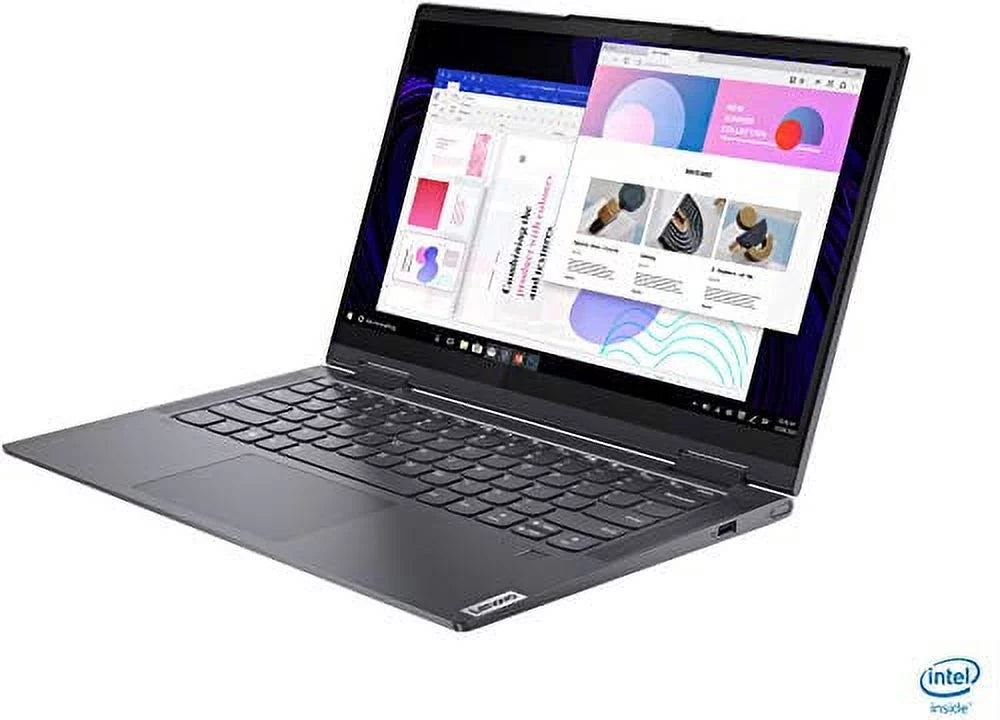 2021 LENOVO Yoga 7i 2-in-1 Laptop 14 inch FHD Touchscreen 11th Core i7-1165G7 EVO Iris Xe Graphics 12GB DDR4 512GB NVMe SSD WI-FI 6 Win 10 Pro Fingerprint Backlit Keyboard w/ Final Point 32GB USB Drive
