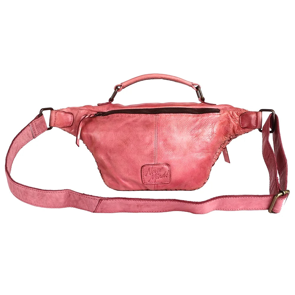NM Never Mind Nmbgm148C Fanny Pack Vintage Handmade Genuine Cowhide Leather Gentlemen Bag Western Handbag Purse