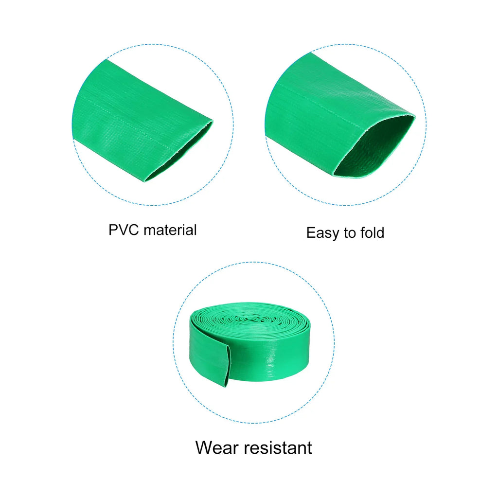 Backwash Hose 2" Dia 25ft 0.3MPa High Pressure PVC Reinforced Discharge Hoses for Swimming Pool