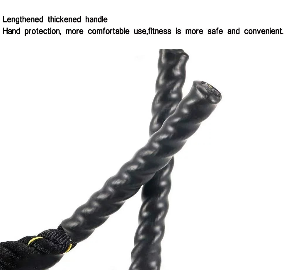 NK 49.2ft Length, Heavy Jump Rope Skipping Rope Workout Battle Ropes Total Body Workouts Power Improve Strength Building Muscle for Gentlemen