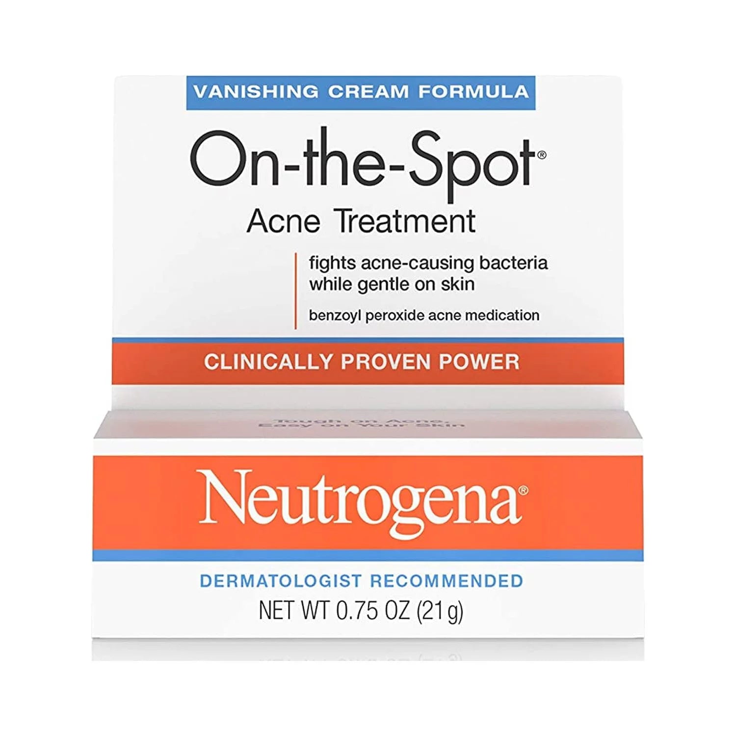 Neutrogena On-The-Spot Acne Spot People with 2.5% Benzoyl Peroxide Acne Gentlemen Medicine to Treat Face Acne, Gentle Benzoyl Peroxide Pimple Gel for Acne Prone Skin,.75 oz (Pack of 2)