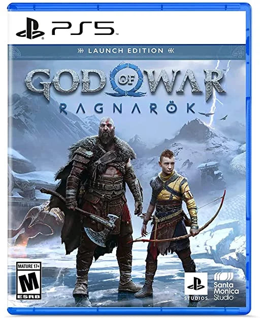 2022 Newest PlayStation_PS5 Gaming Console Disc Version Bundle with God of War Ragnark / Silicone Controller Cover Skin