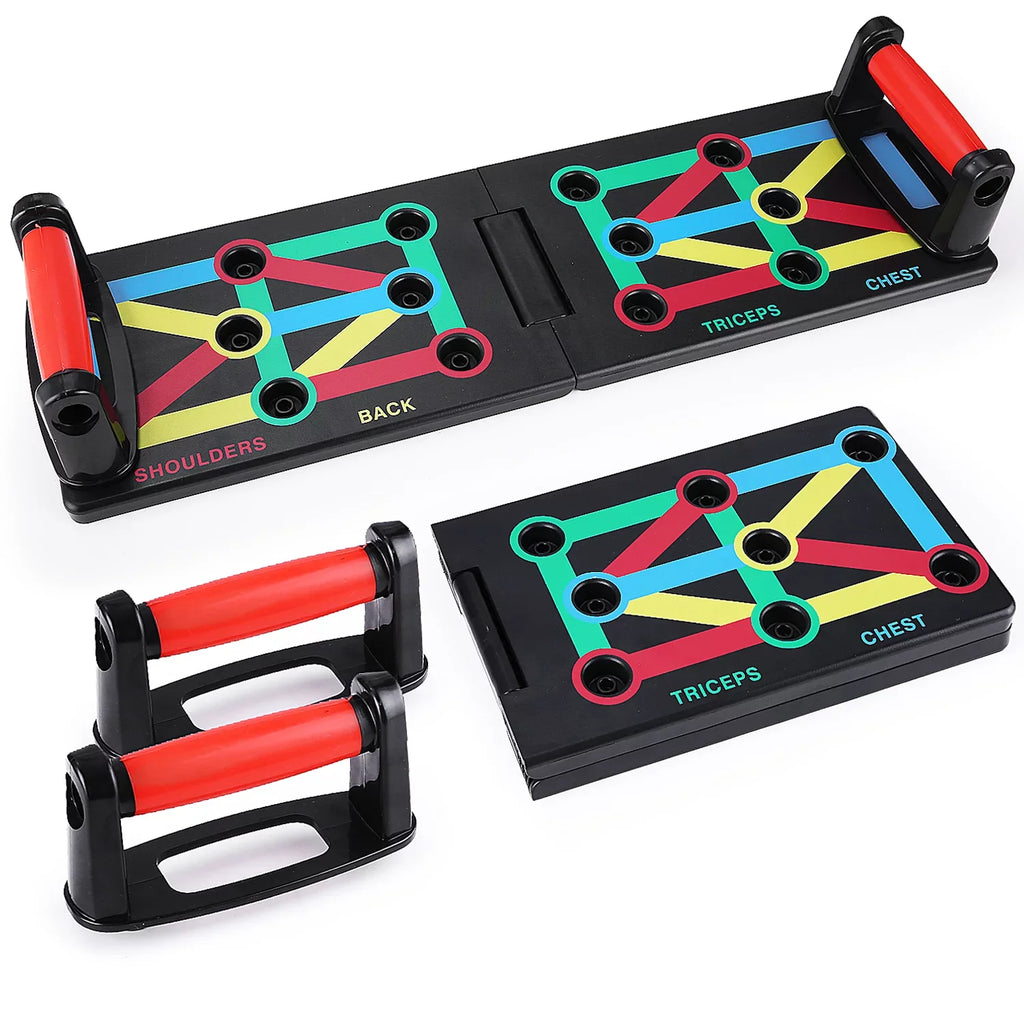 TOMSHOO Foldable Push-Board, Portable and Space-Saving Exercise Gentlemen Strengthen Arms, Chest, and Shoulders, Suitable for All Fitness Levels