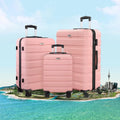 Luggage Sets 3 Piece AnyZip PC ABS Hardside Lightweight Suitcase with 4 Universal Wheels TSA Lock Carry On 20 24 28 Inch Midnight