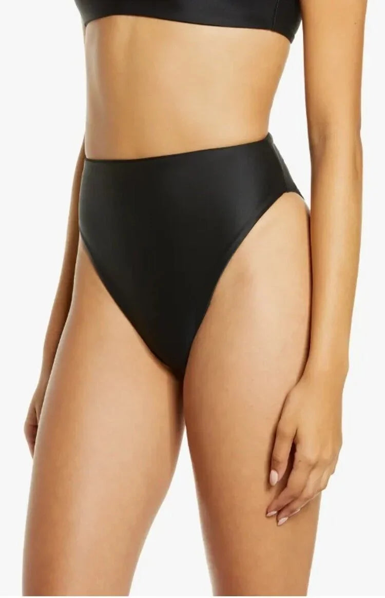 JADE Swim Incline Bikini Bottoms in Dark at Nordstrom, Size Medium