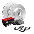 R1 Concepts Front Brakes and Rotors Kit |Front Brake Pads| Brake Rotors and Pads| Optimum OEp Brake Pads and Rotors |Hardware Kit WBUH1-45033