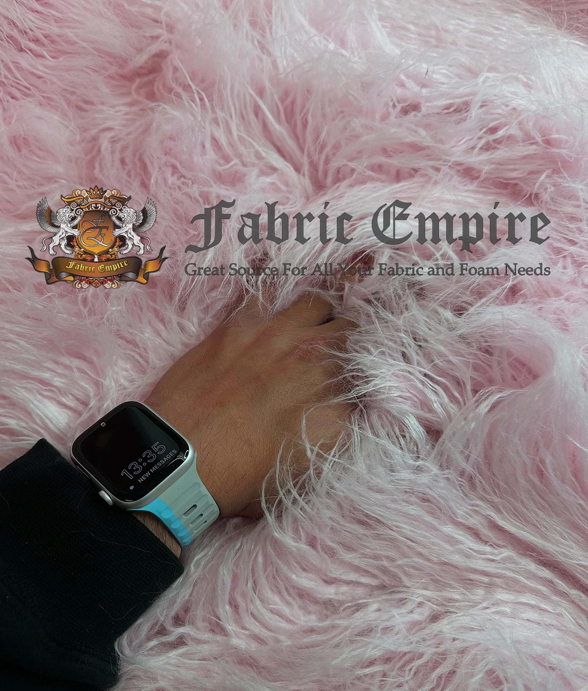 Faux Fake CURLY Yak FUR 3.5" LONG Pile Japanese Fire Retardant Yarn 2.3oz Per Yard / Craft, Sewing Cosplay 58" Wide Sold by Continuous Yard (Pink)
