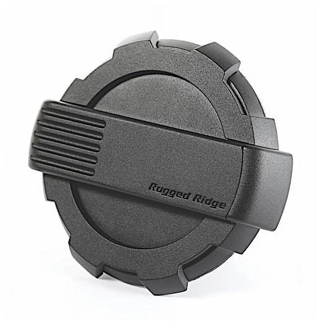 Rugged Ridge by RealTruck | 11425.12 Elite Gas Cap Door, Non-Lock, Dark 2007-2018 Jeep Wrangler JK Compatible with Select: 2008, 2015-2018 Jeep Wrangler Unlimited